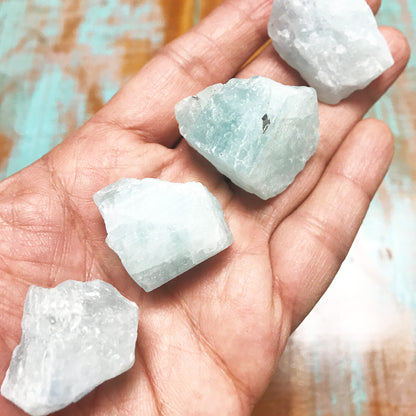 Natural Rough Raw Aquamarine Healing Crystal Gemstone - Gem Avenue