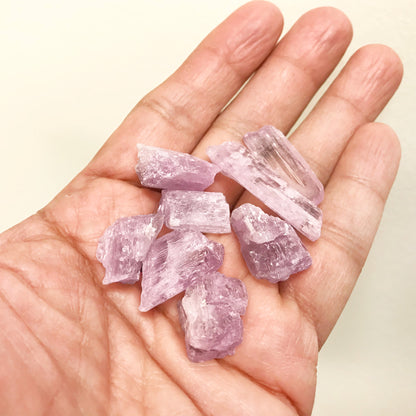 Natural Pink Kunzite Crystal Rough Crystal Gemstone Home Decor - Gem Avenue