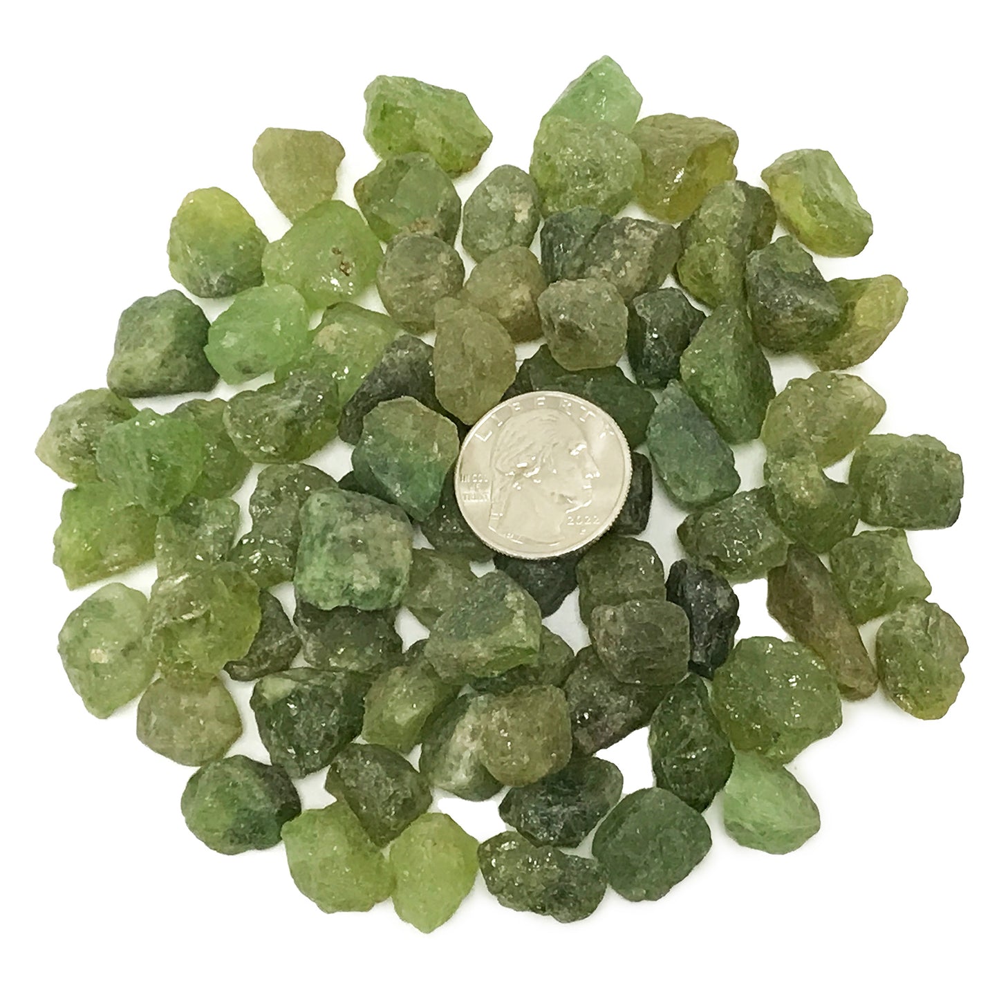 Natural Raw Rough Green Garnet Crystal Gemstone - Gem Avenue