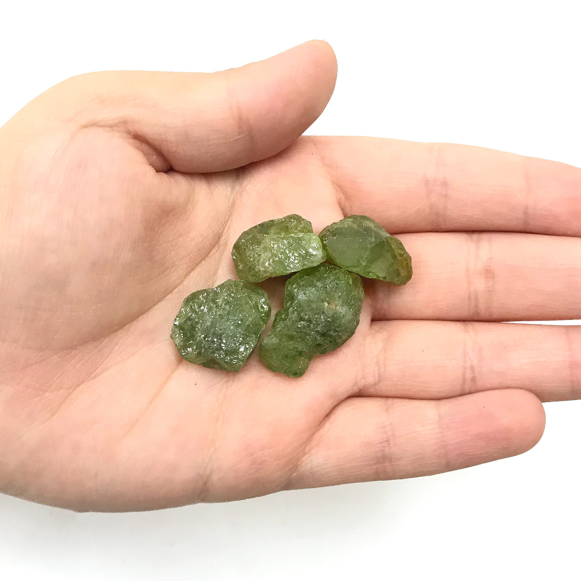 Natural Raw Rough Green Garnet Crystal Gemstone - Gem Avenue