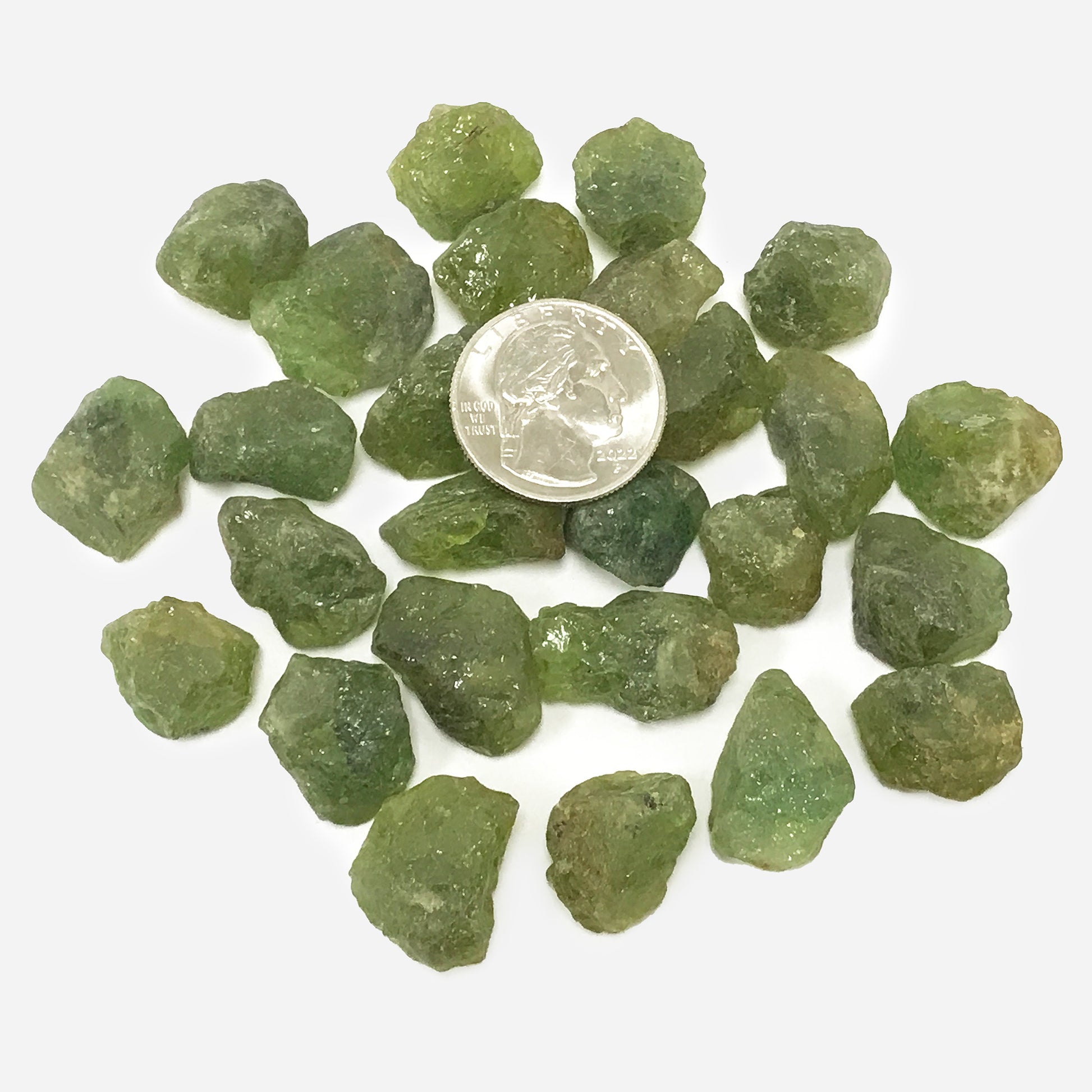 Natural Raw Rough Green Garnet Crystal Gemstone - Gem Avenue