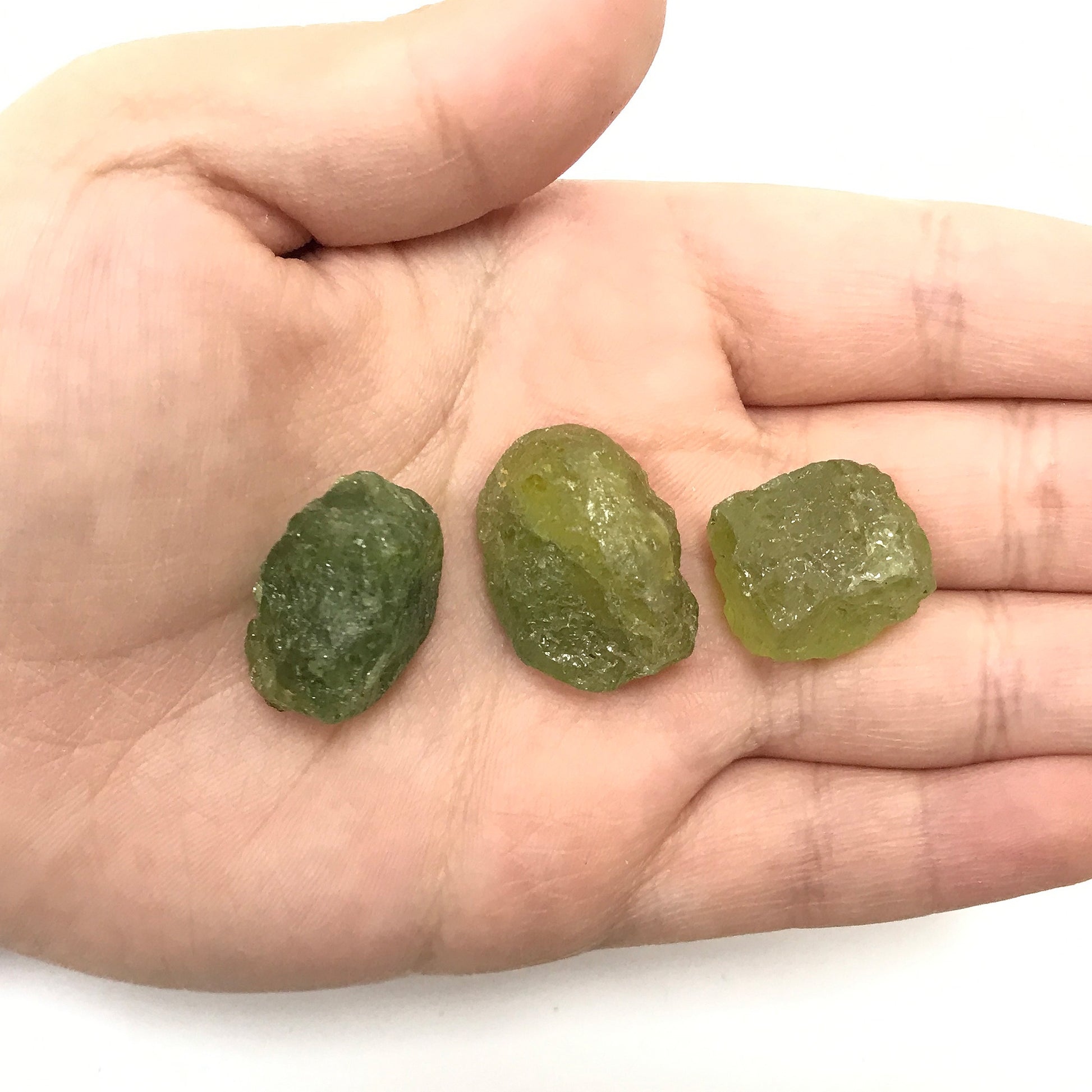 Natural Raw Rough Green Garnet Crystal Gemstone - Gem Avenue