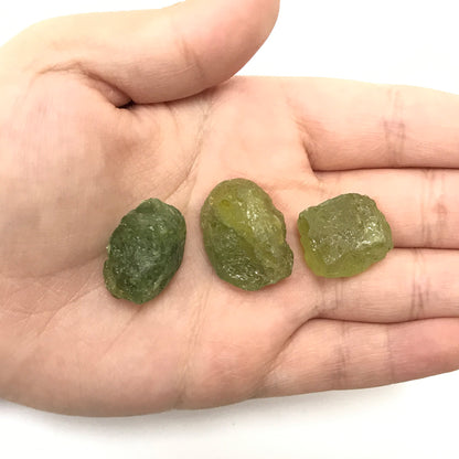Natural Raw Rough Green Garnet Crystal Gemstone - Gem Avenue