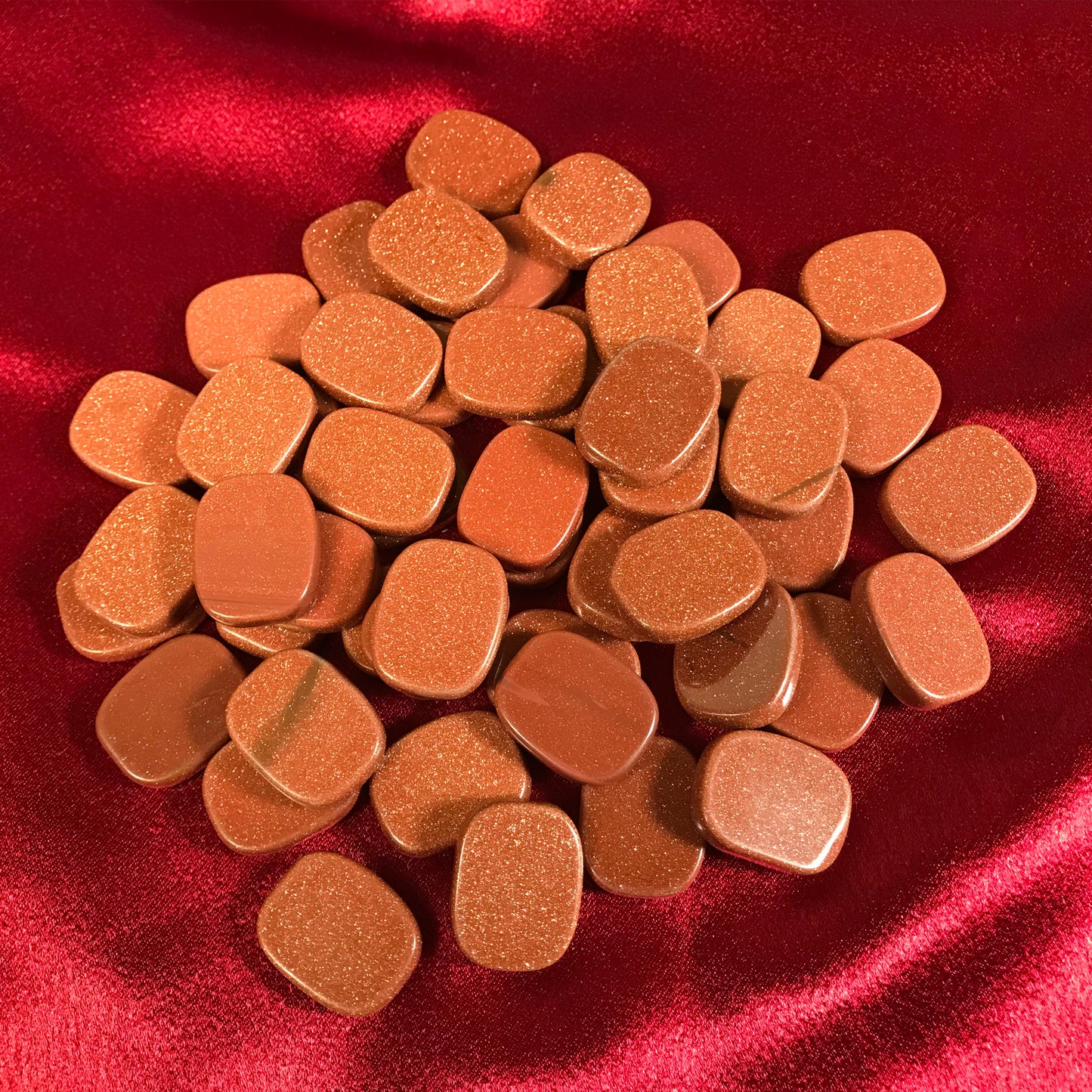Goldstone Pocket Size Palm Stone - Gem Avenue