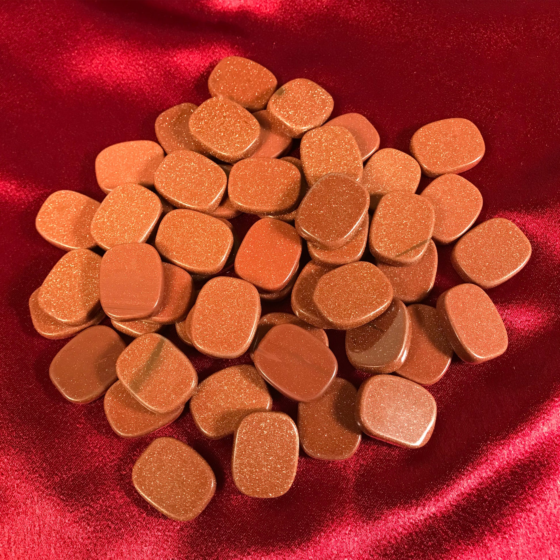 Goldstone Pocket Size Palm Stone - Gem Avenue
