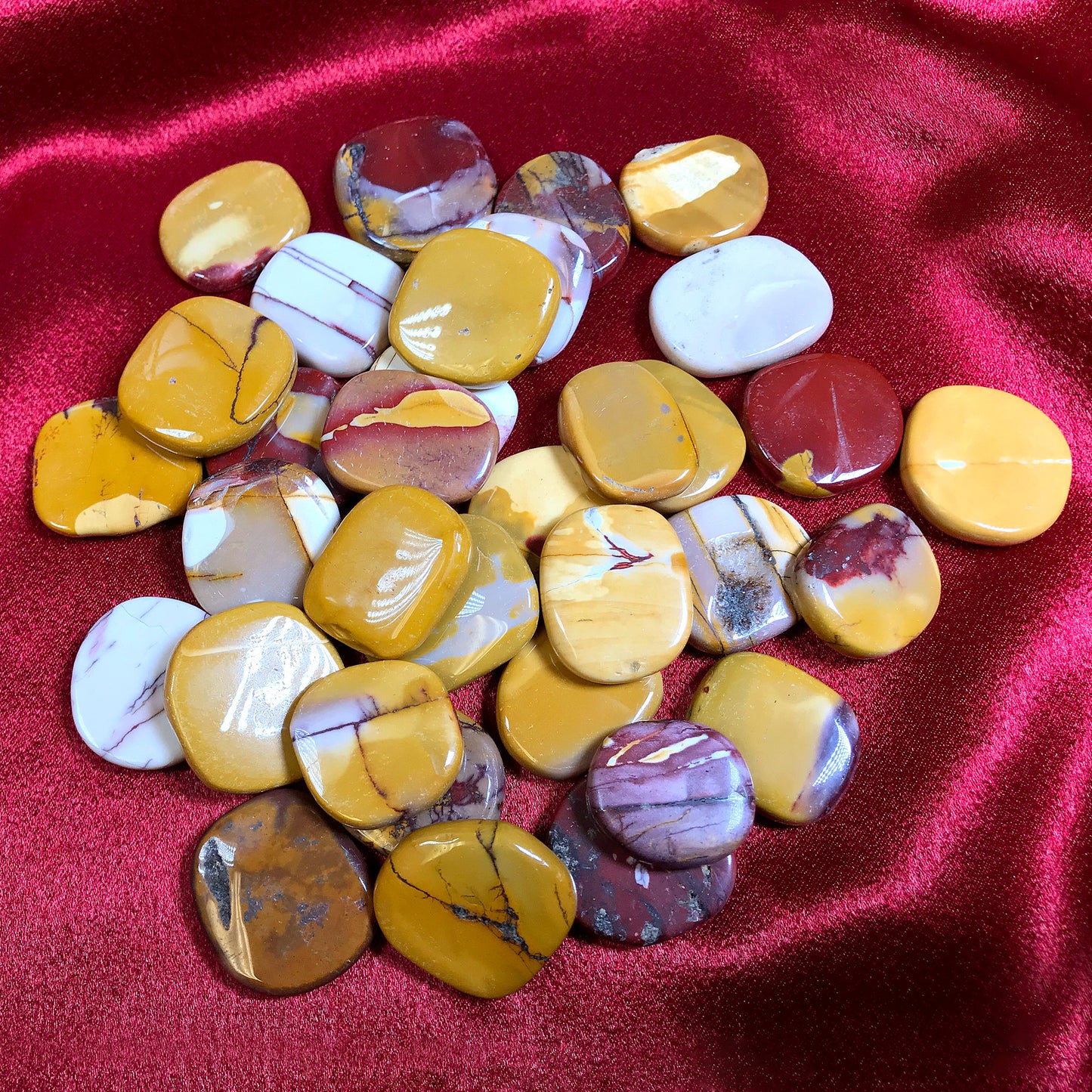 Mookaite Gemstone Pocket Palm Stone Crystal - Gem Avenue