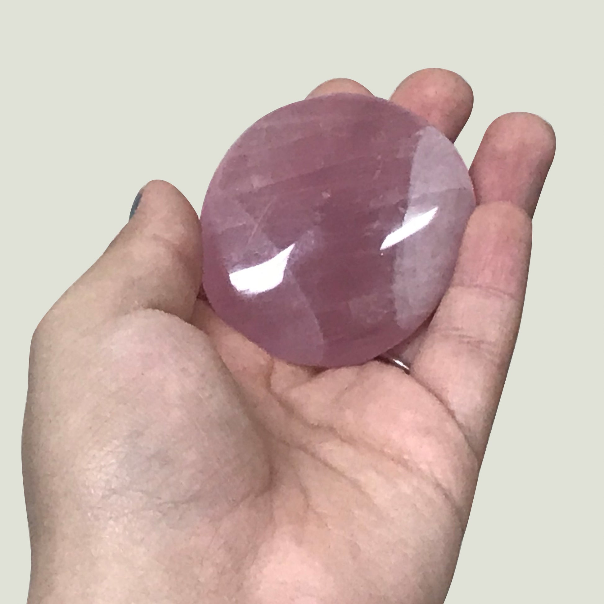 Natural Pink Rose Quartz Palm Stone Crystal Gemstone Collectible-Gem Avenue