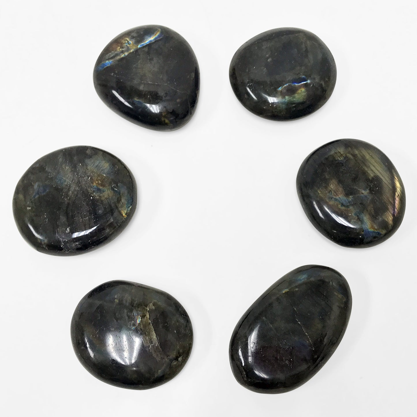 Natural Labradorite Palm Stone Crystal Gemstone Collectible 4 Oz-Gem Avenue