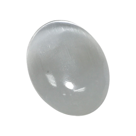 Natural Selenite Palm Stone Crystal Gemstone 3 Oz-Gem Avenue