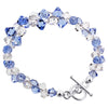 Blue and Clear Bracelets
