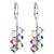 Multicolor Austrian Crystals 925 Sterling Silver Leverback Earrings - Gem Avenue