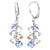 Clear AB Austrian Crystals 925 Sterling Silver Leverback Earrings - Gem Avenue