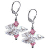 Pink and Clear Earrings