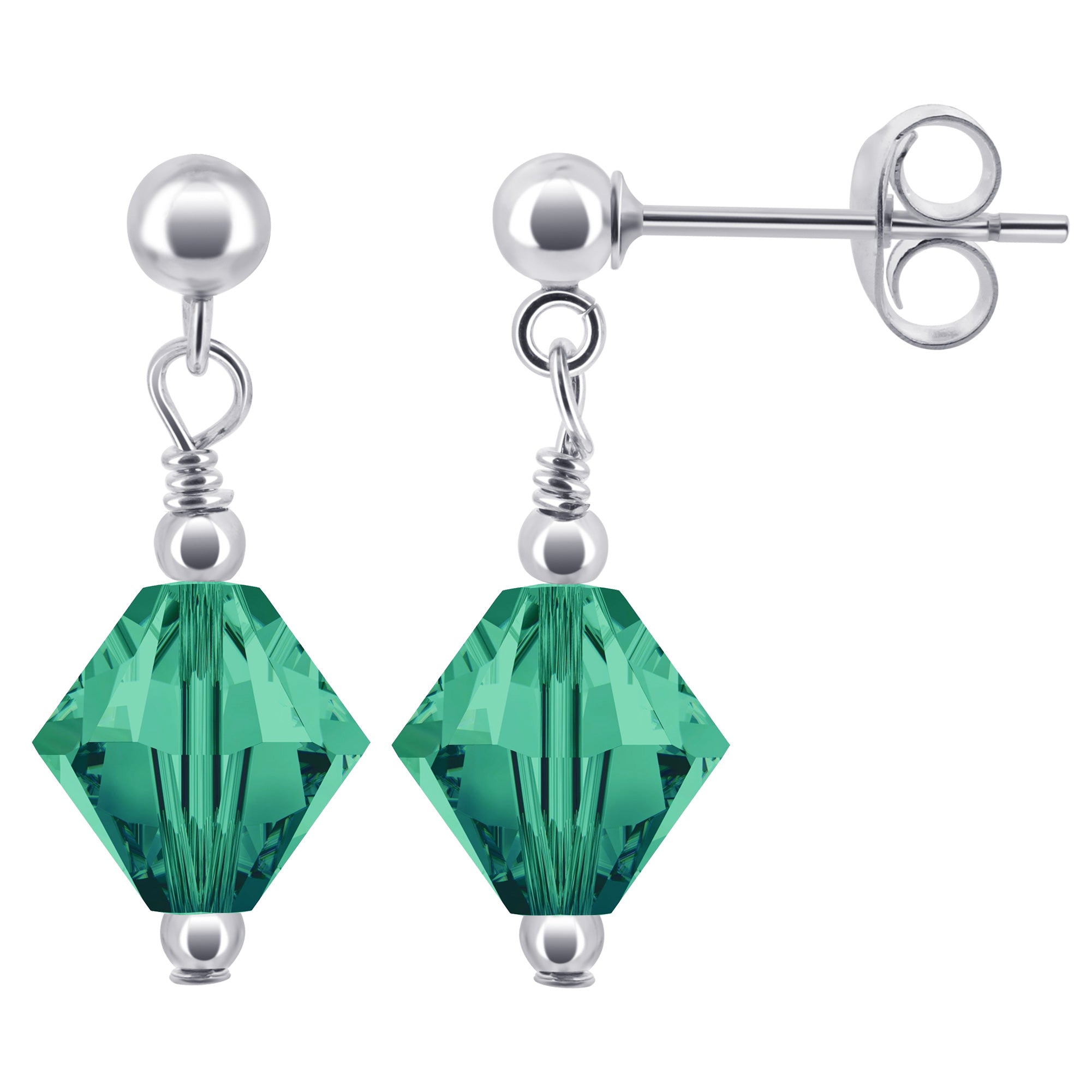 Green Emerald Drop Earrings | Rebekajewelry